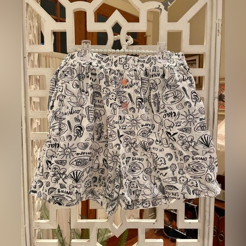 HG Coastal print Shorts tomato/sun/fruit with pockets